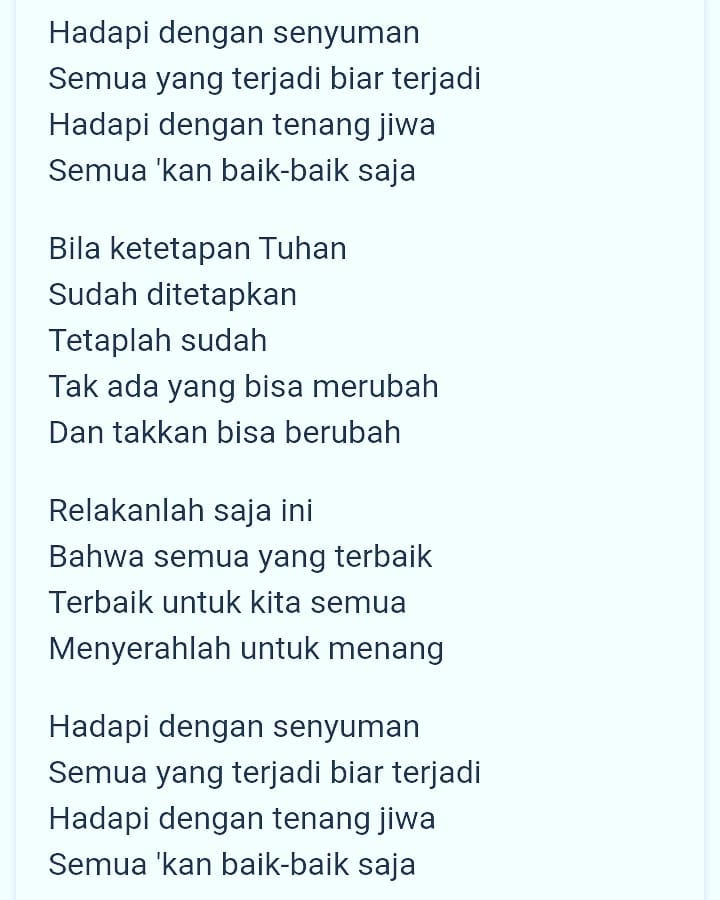 Adek Ffendy Lirik Lagu Dewa 19 Ini Menceritakan Keadaan Facebook C am bila ketetapan tuhan dm sudah ditetapkan g tetaplah sudah, em am tak ada yang bisa merubah dm g dan takkan bisa berubah. lirik lagu dewa 19 ini menceritakan