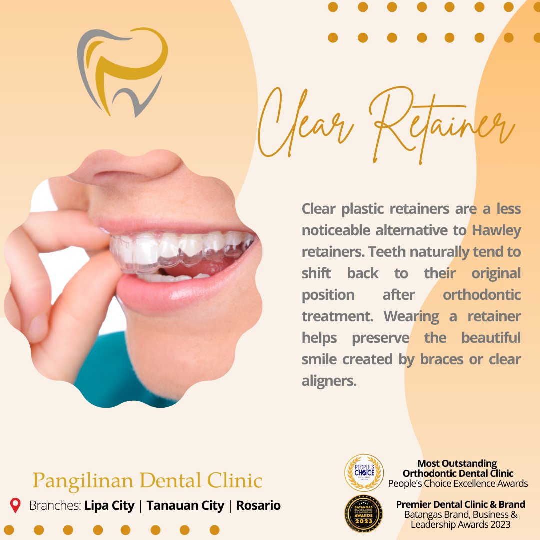 Pangilinan - Clear plastic retainers are a less noticeable alternative ...
