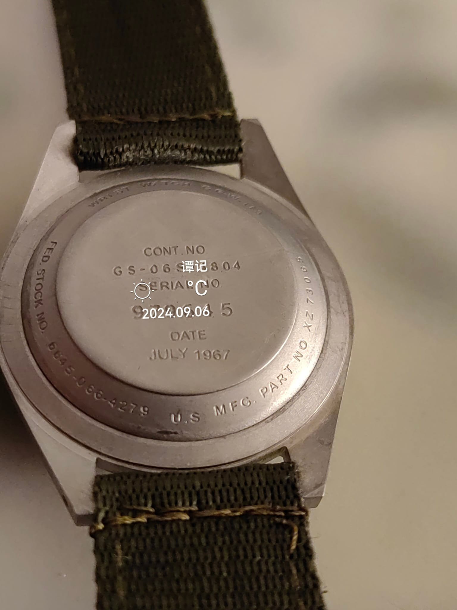 Benrus Military Type II Class B 2 G 12 24 13 12 2 23 1022 9 21 مع