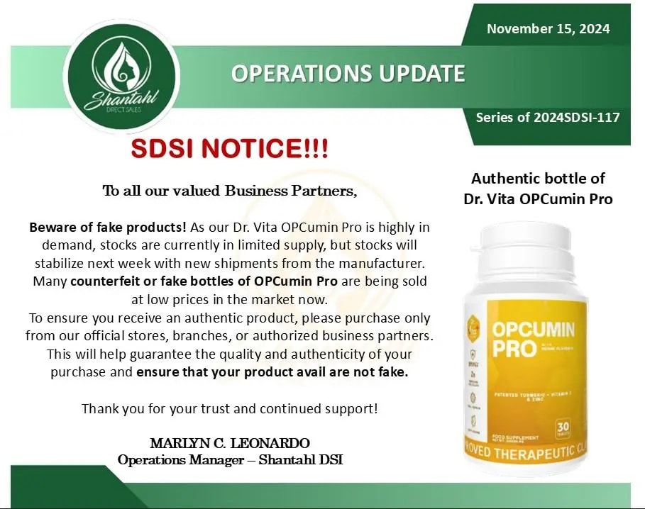 To all our valued Business Partners and consumer: ⚠️ Beware of Fake Products ⚠️ To guarantee quality and authenticity, only purchase from approved and authorized stores and sellers. Please refer to the