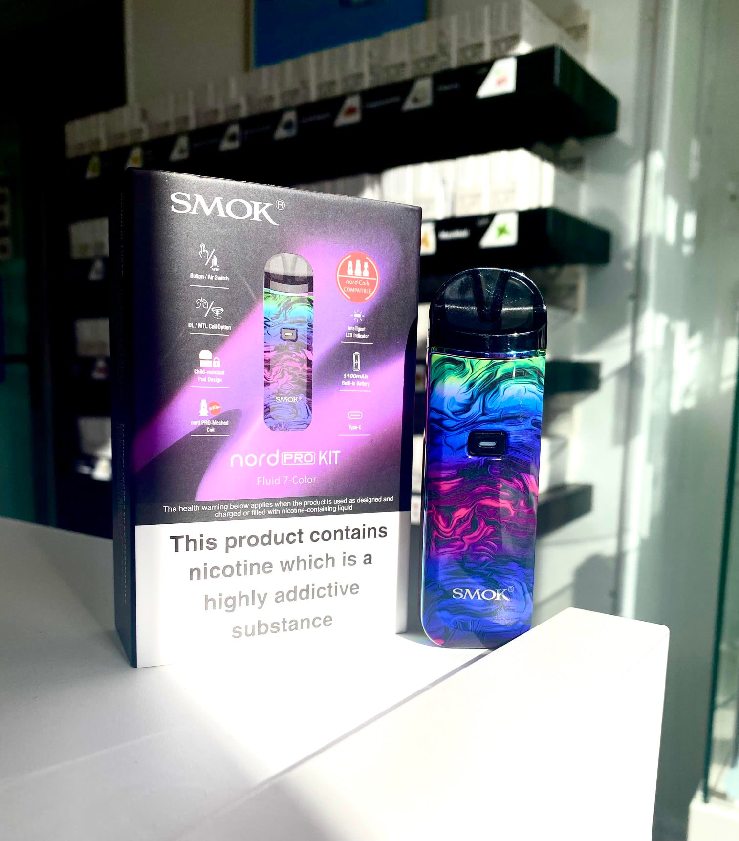 smok nord 4 auto draw Just Dropped! The Pro Pod Kit! This device comes in vibrant colours meaning there is something to suit everyone! Simple to use with a single button or auto-draw and Strawberry Colada Geek Bar 25000 Puff Geek Bar Ohm(Resistance):0.2ohm