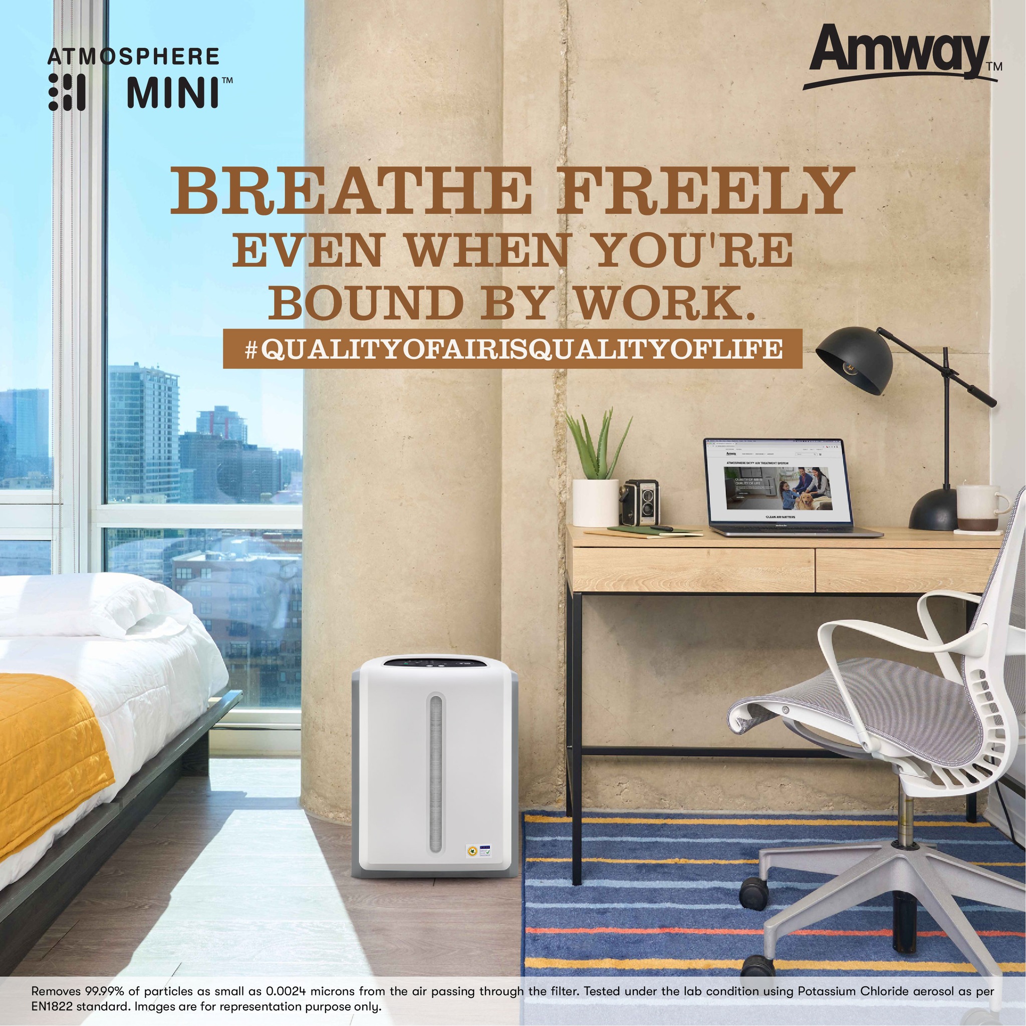 You may be bound by work, but with Atmosphere Mini, you can 