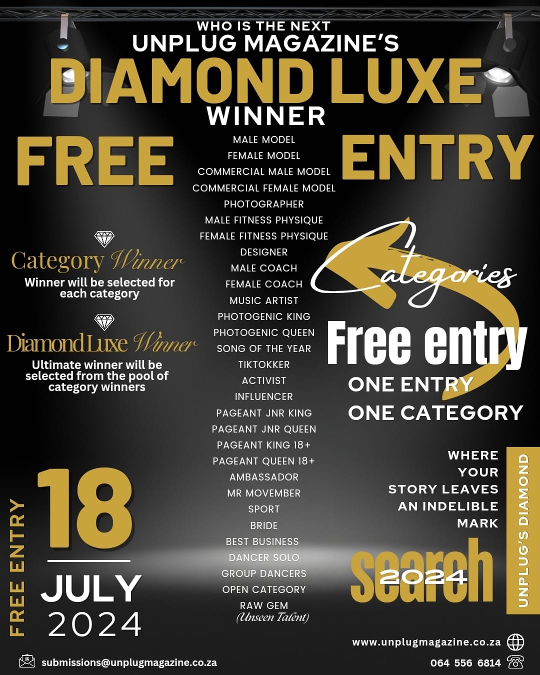 🔴🔴 FREE ENTRIES TODAY 🔴🔴 You COULD... - UNplug Magazine ZA