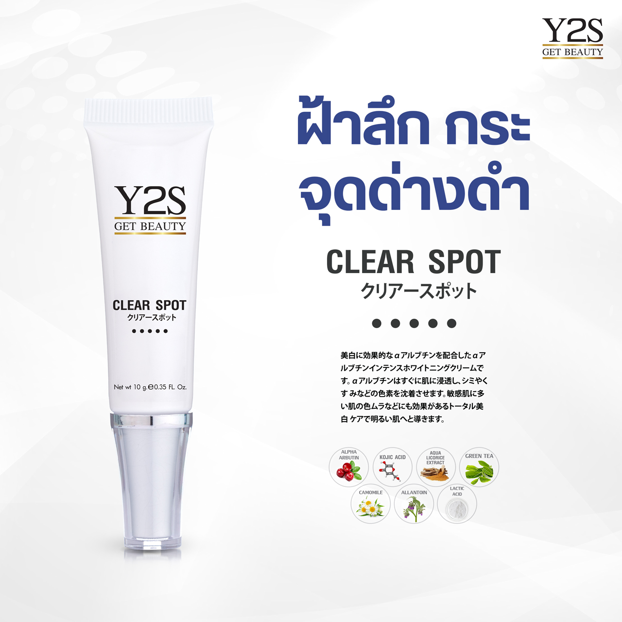 Y2S - เคลียร์จบปัญหาฝ้า กระ จุดด่างดำแก้ไขยาก ด้วย Y2S CLEAR SPOT ครีม ...