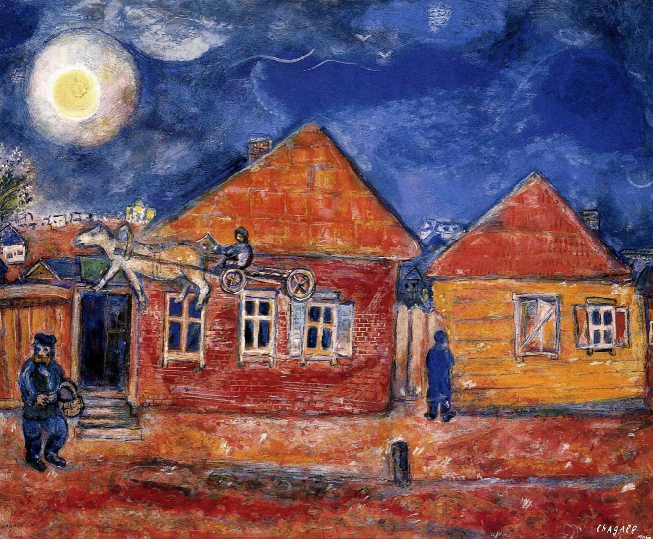 Marc Chagall (1887-1985) Street in the Village, 1940. Oil on paper