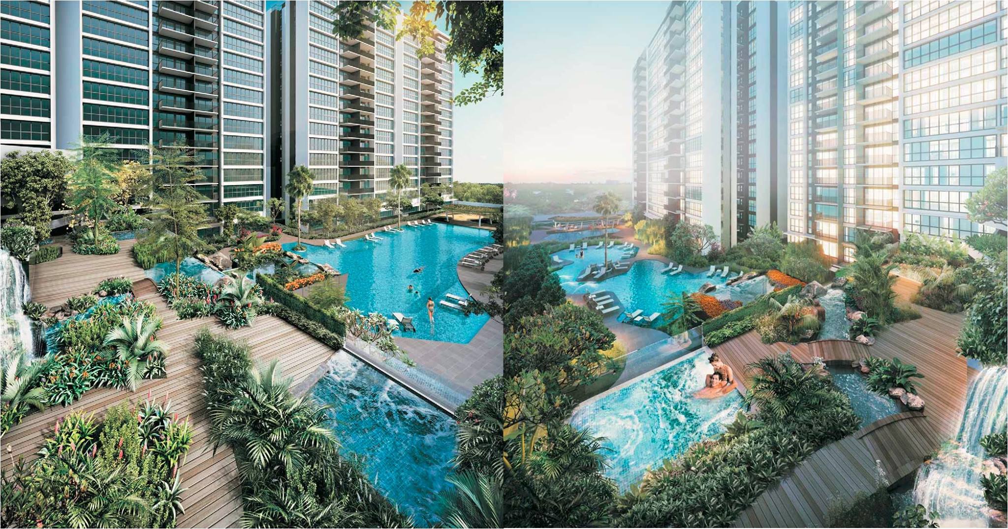 Twin Waterfalls•Punggol Walk•Singapore Executive Condominium ...