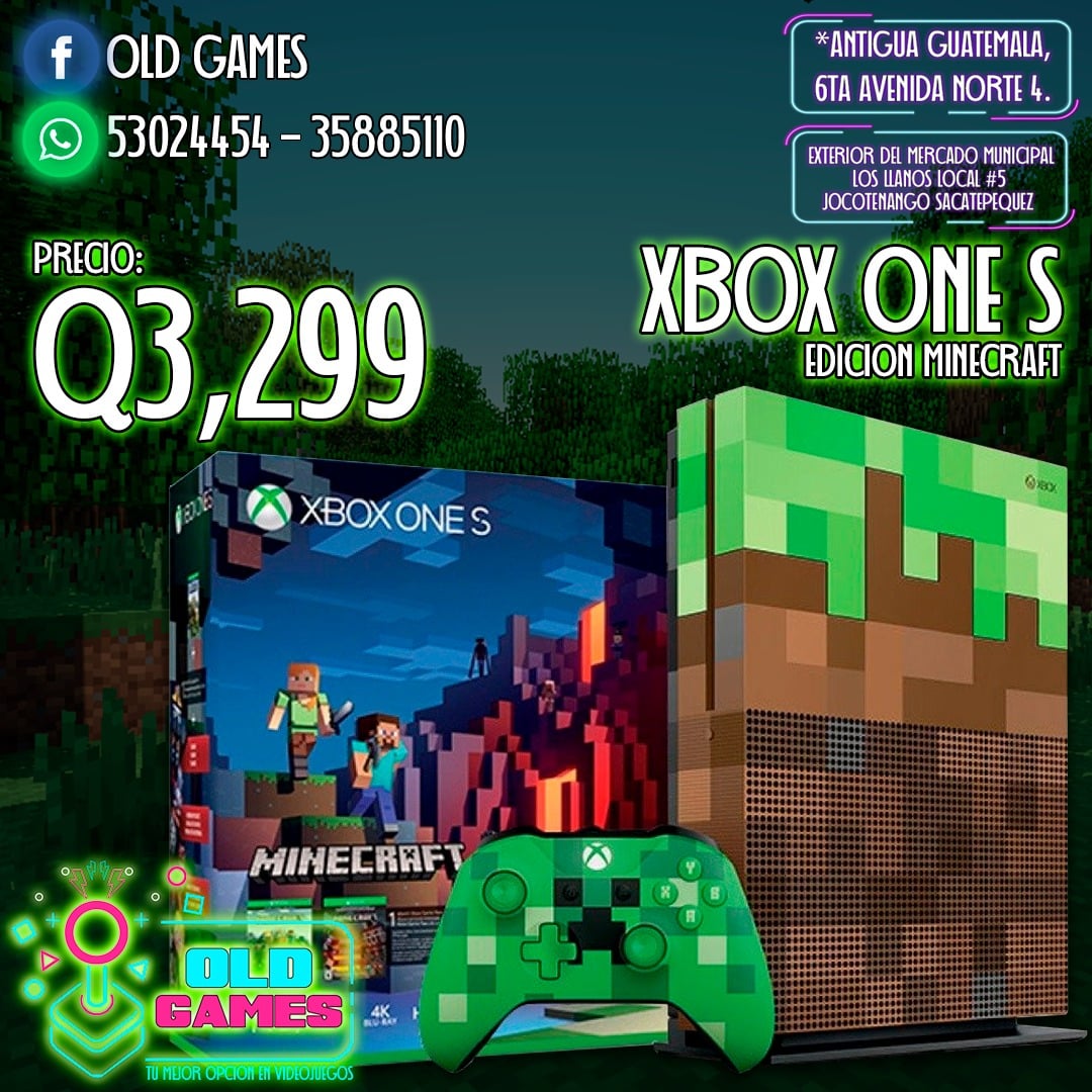 OLD - 🚨CONSOLA XBOX ONE EDICIÓN MINECRAFT LIMITADA🚨 AHORA CON ENTREGAS ...