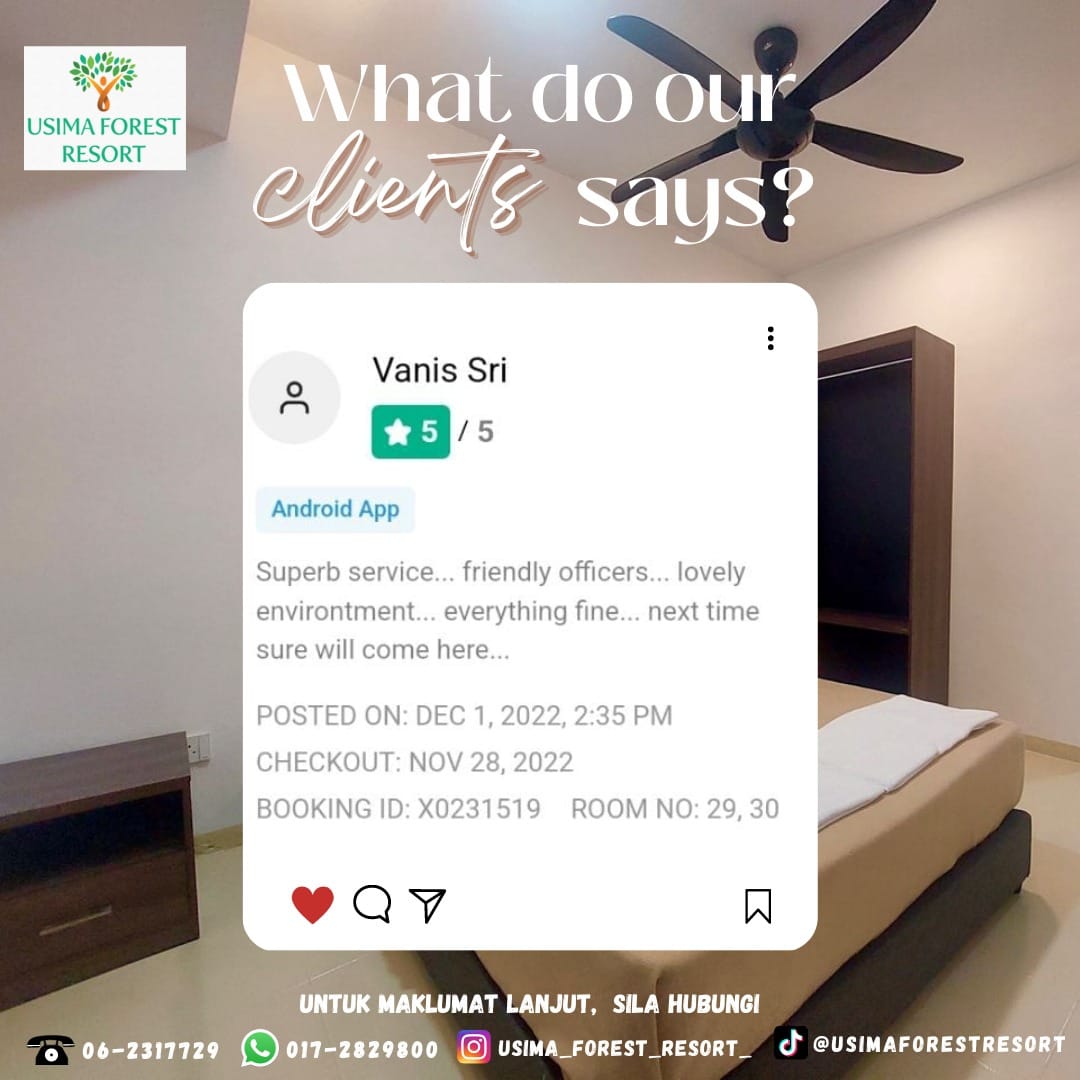 Sebarang pertanyaan mengenai... - Usima Forest Resort