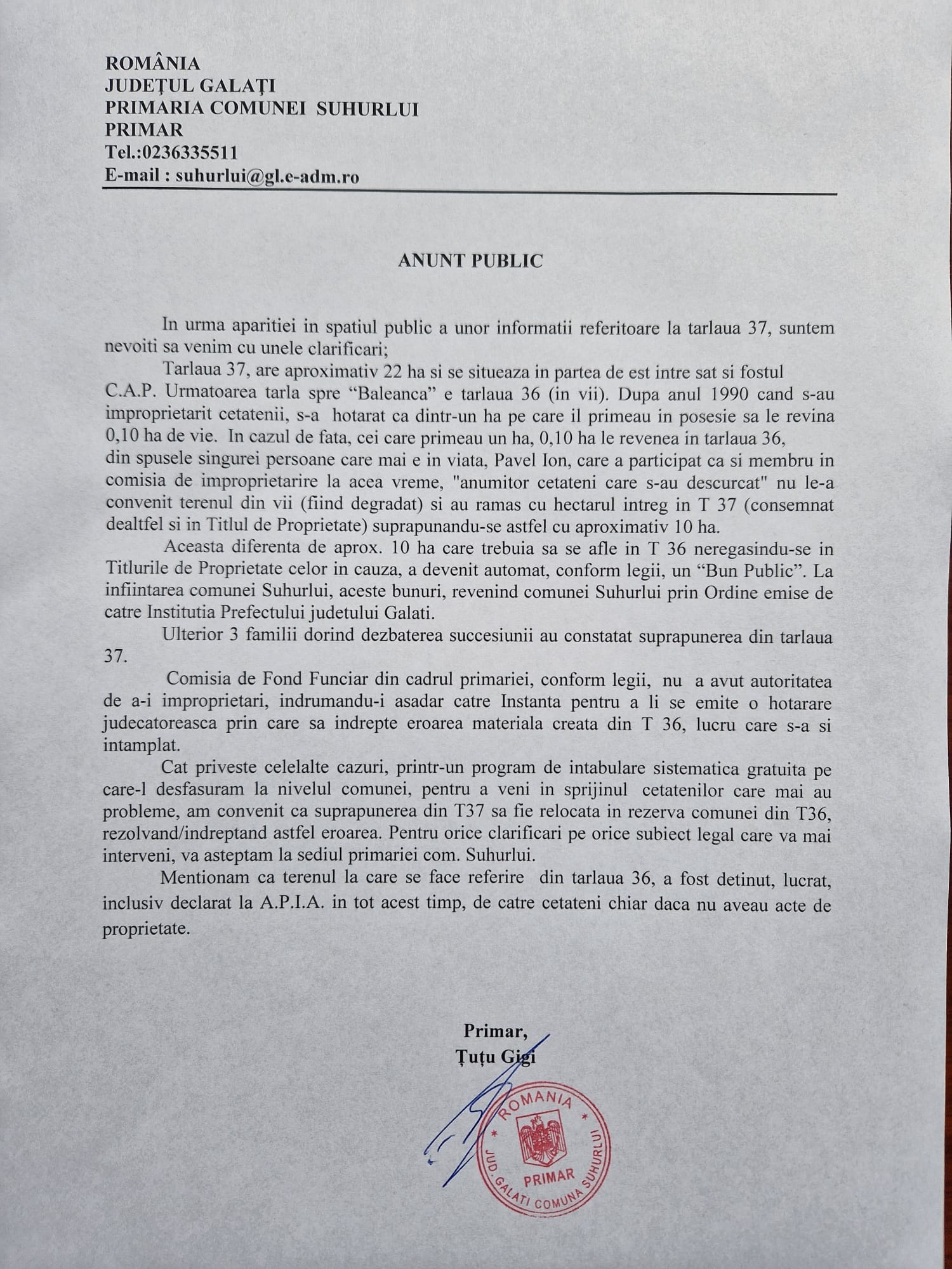 Primaria Suhurlui | Suhurlui