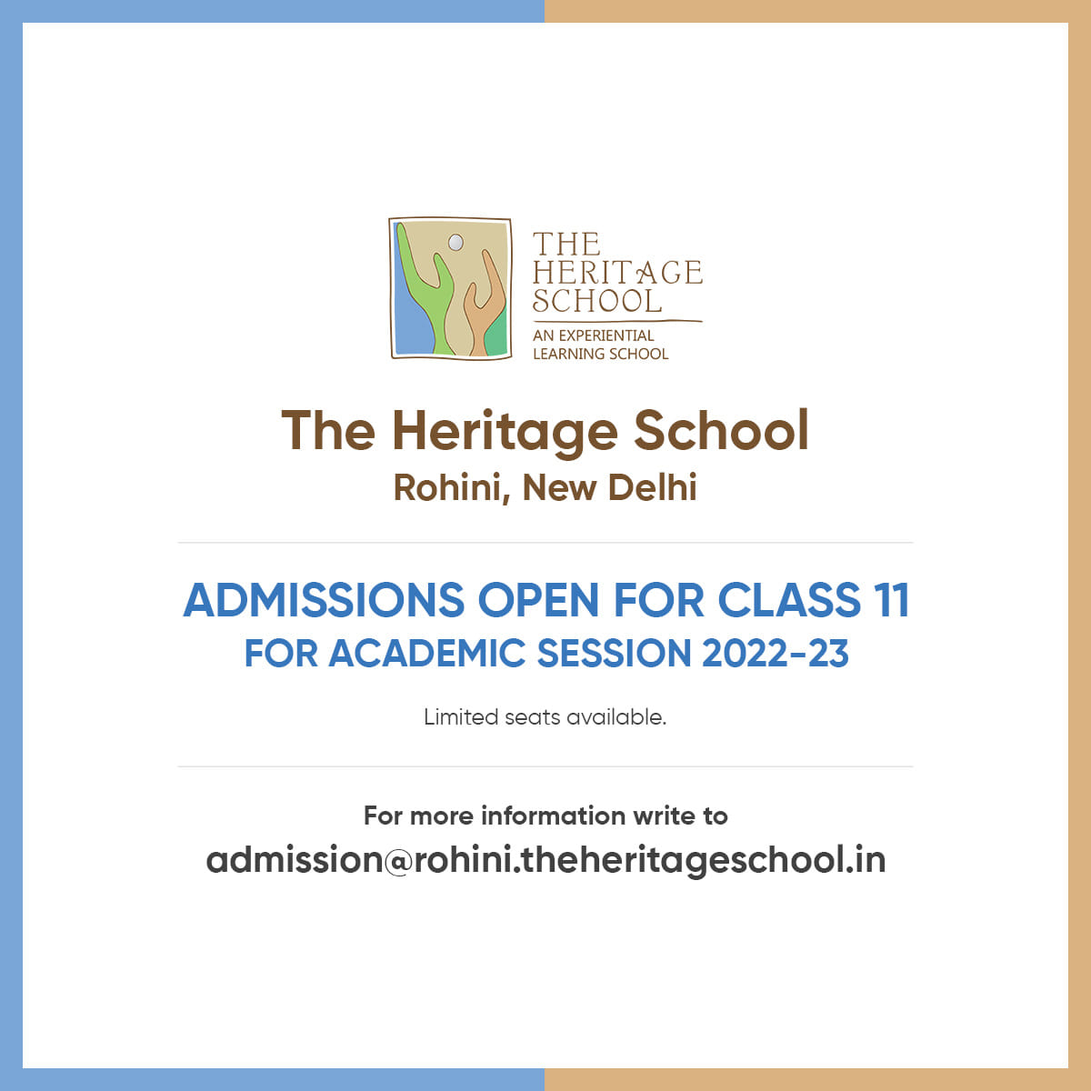 Dear Parents, Greetings!... - The Heritage School, Rohini