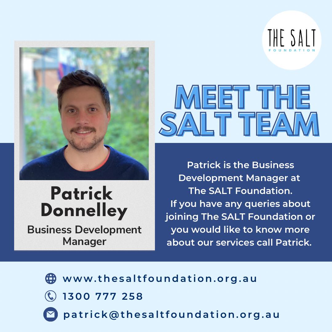 MEET THE SALT TEAM! Meet Patrick,... - The SALT Foundation