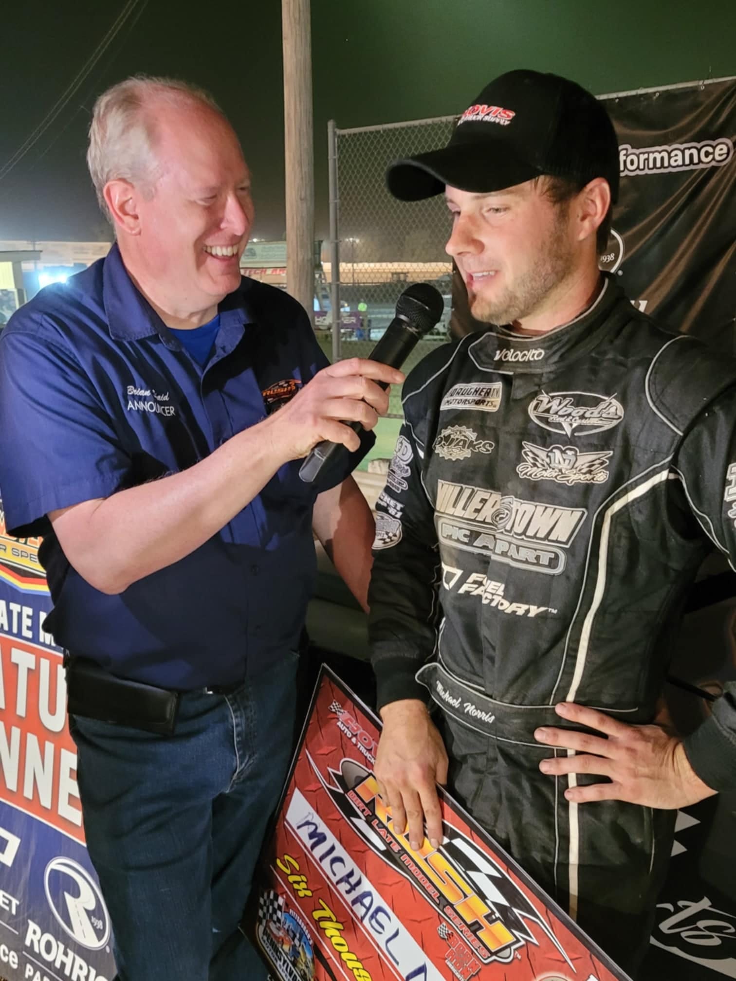 Michael Norris celebrates in the... - RUSH Late Model Series | Facebook