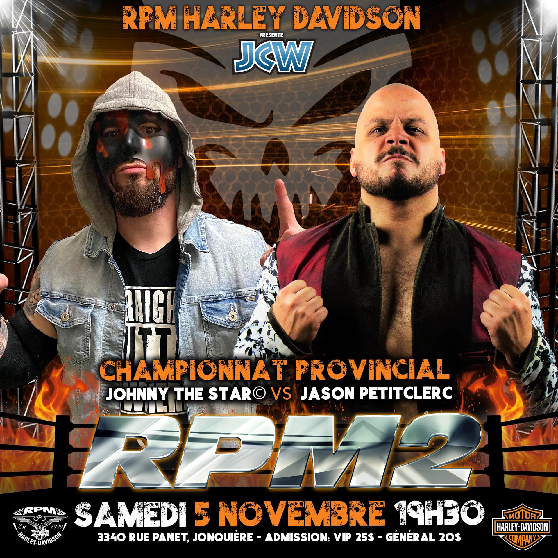 Lutte - Championnat Provincial: Johnny the Star (c) vs « Raccoon ...