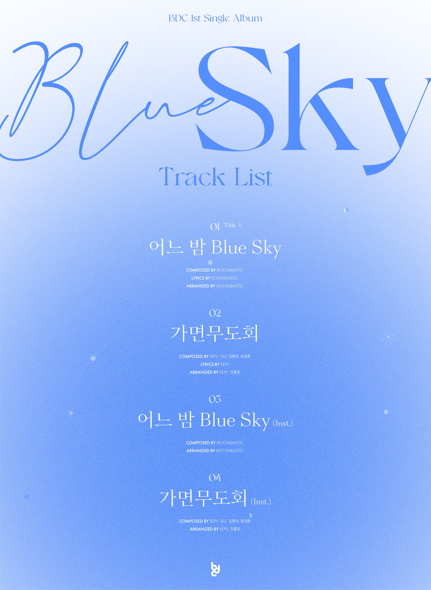 BLOO - 블루 1st Full-Length Album [BLOO IN WONDERLAND 2] Tracklist