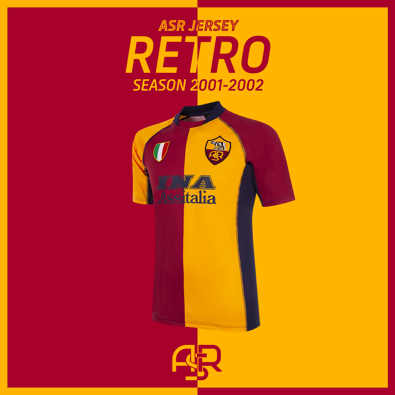 Roma 2001-02 European Shirt by Kappa