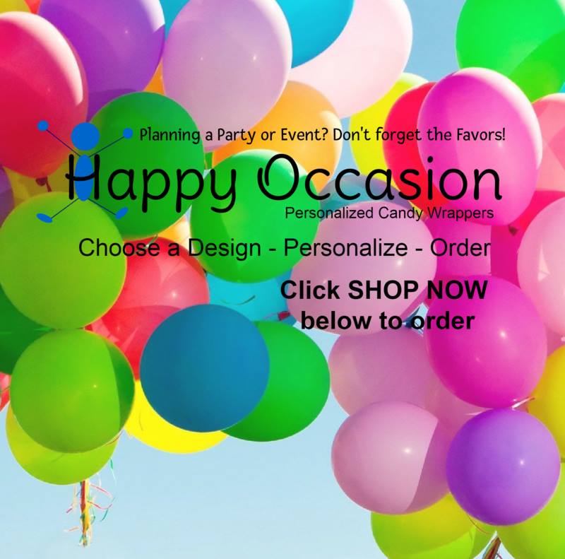 Happy Occasion Personalized Candy Bar Wrappers