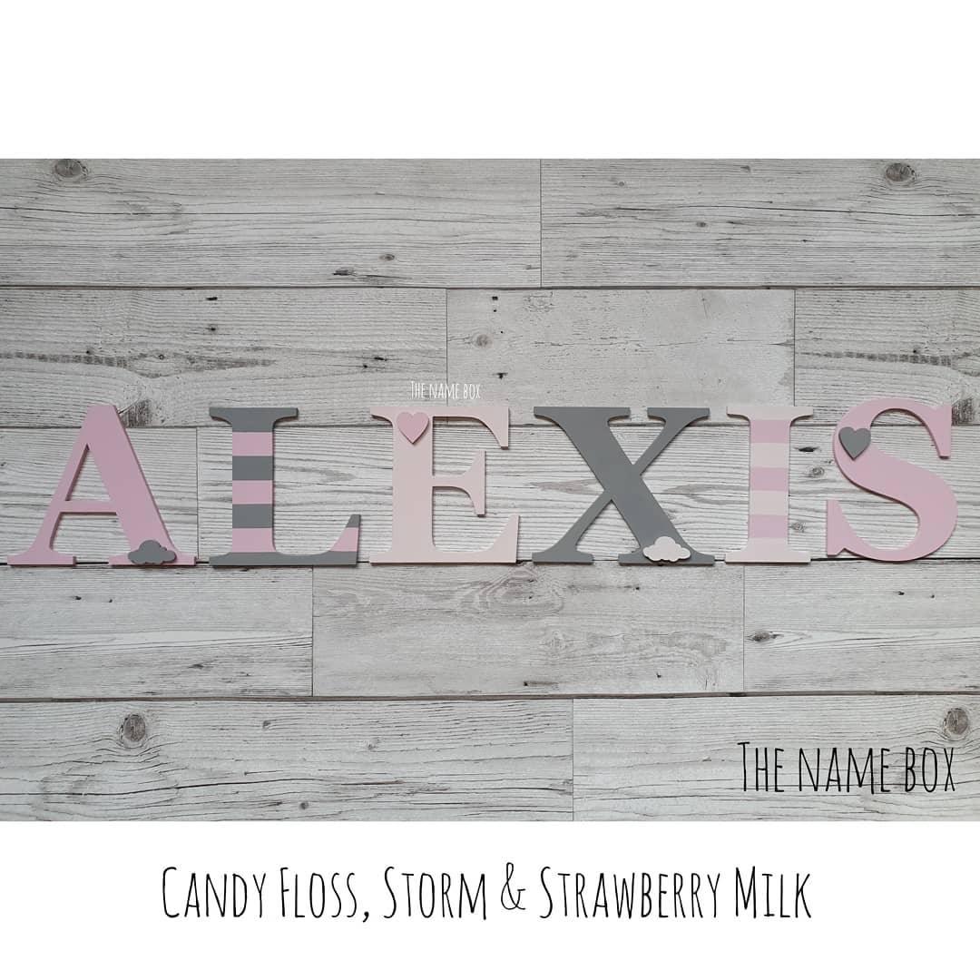 The Name Box - A L E X I S 💕 10cm Wall Letters Colour...