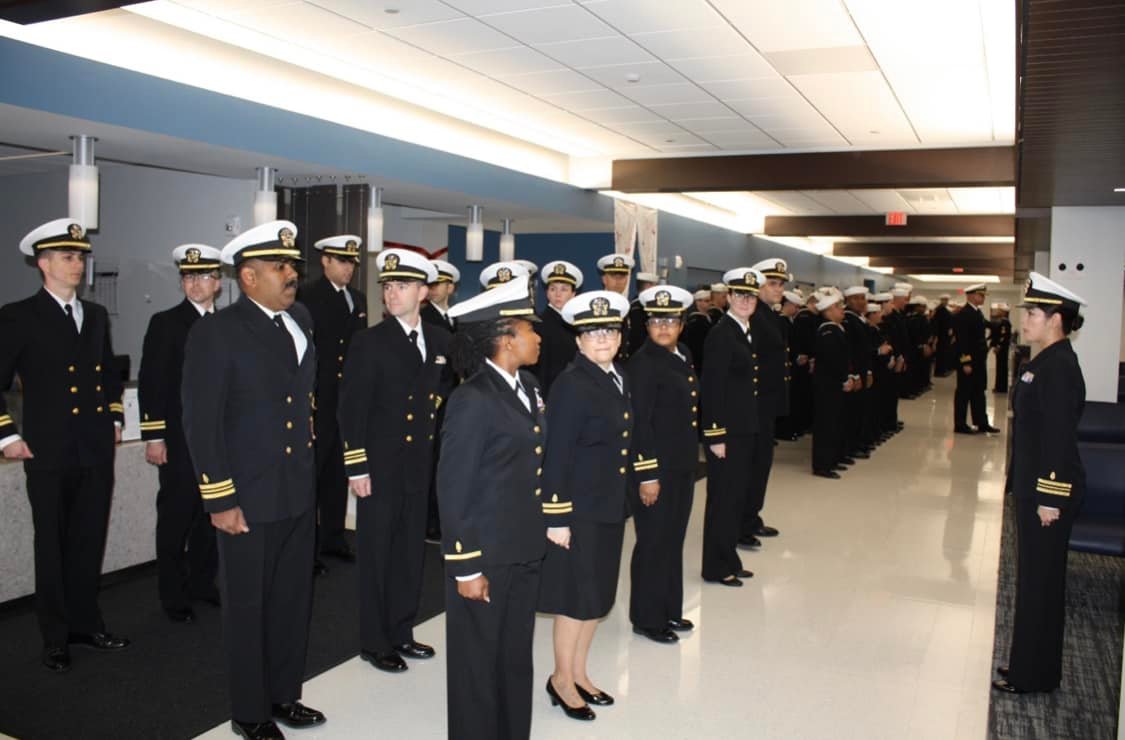 when does navy switch to dress blues the Blues? Color:Black Silver Mono KarenMillen Fluid Stripe ALT Navy seal