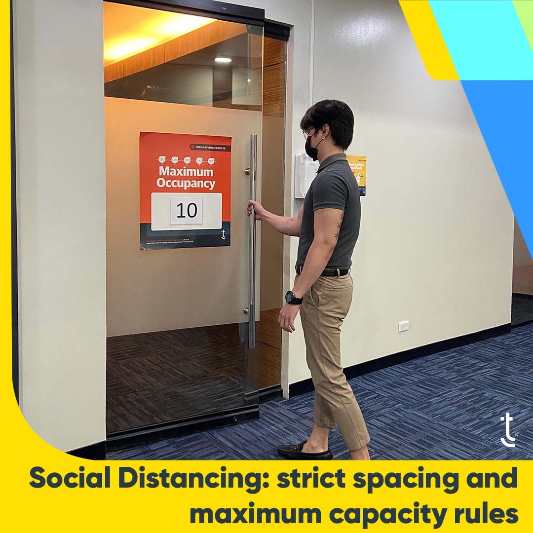 TTEC Philippines - Social distancing is implemented everywhere in the ...