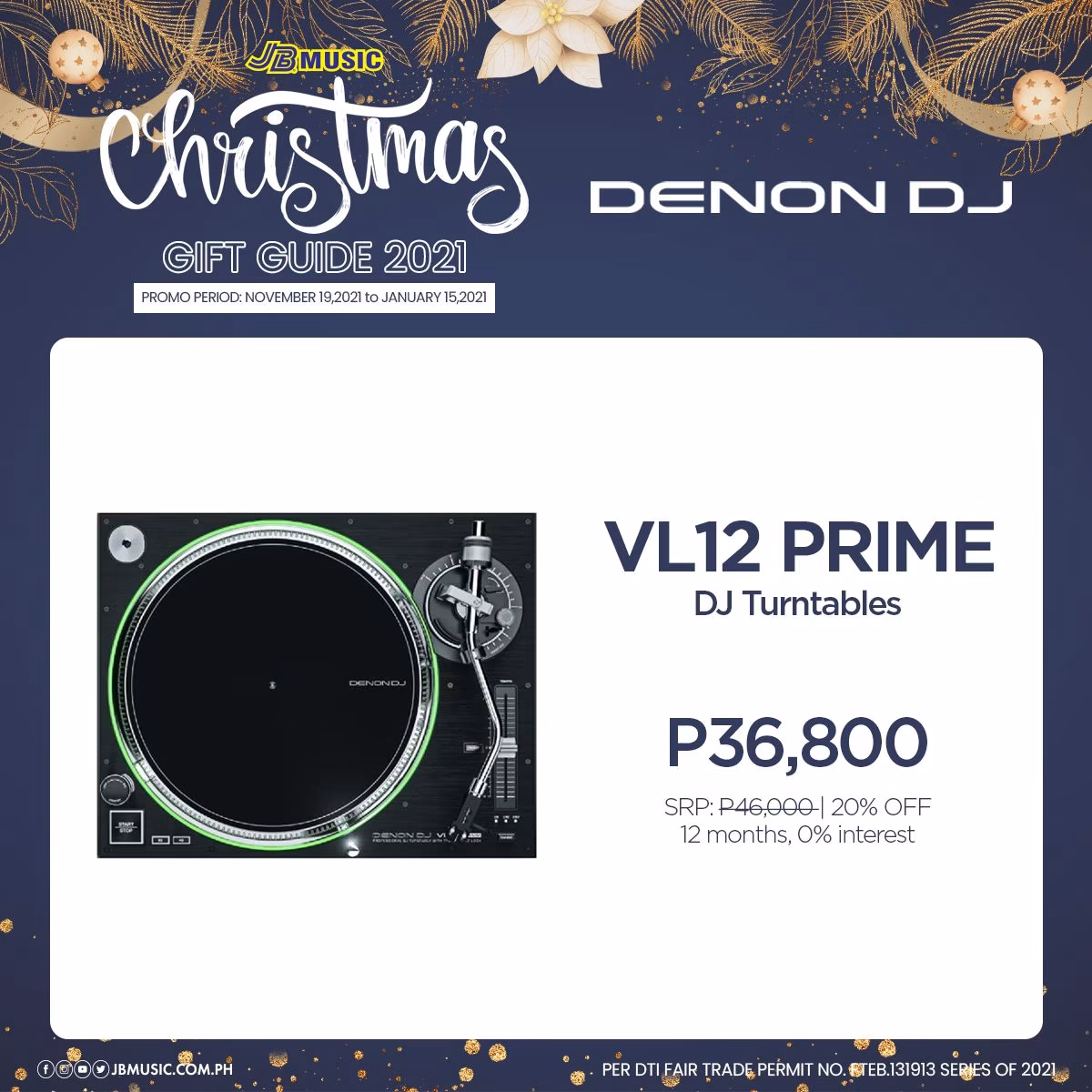 The Denon DJ VL12 PRIME sets the... - JB Music Philippines