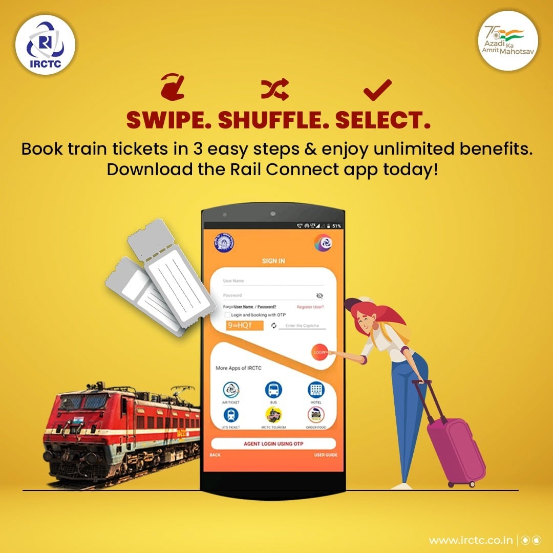 IRCTC - Download the #IRCTC #RailConnect app today & carry... | Facebook