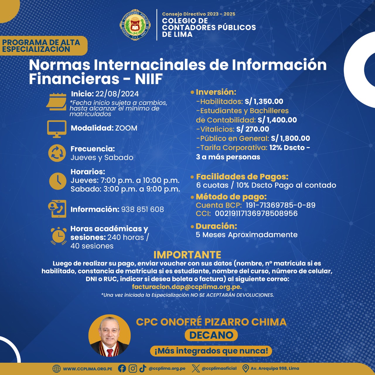 Colegio - PROGRAMA DE ALTA ESPECIALIZACIÓN: 