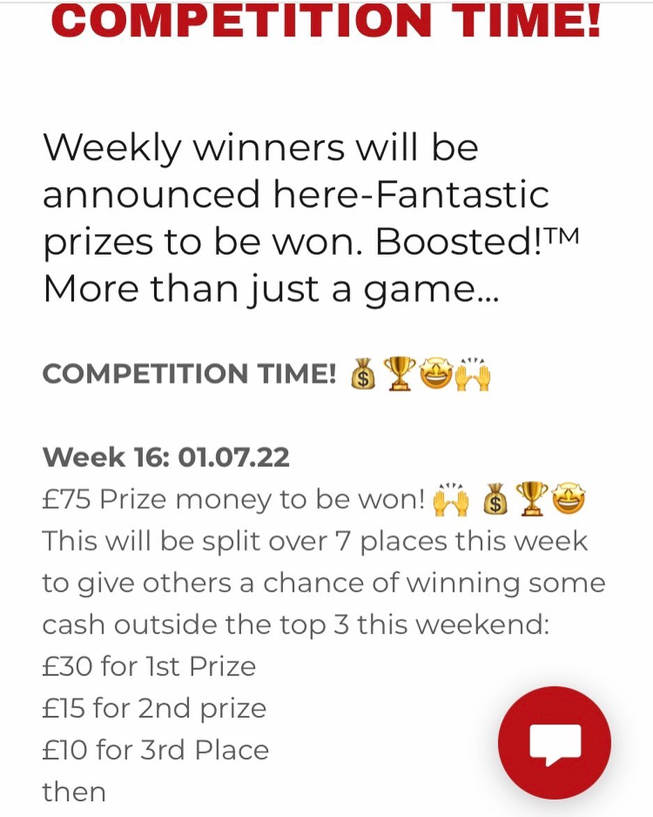 Boosted Game - Boosted!™️ Competition Time! Cash Prizes...
