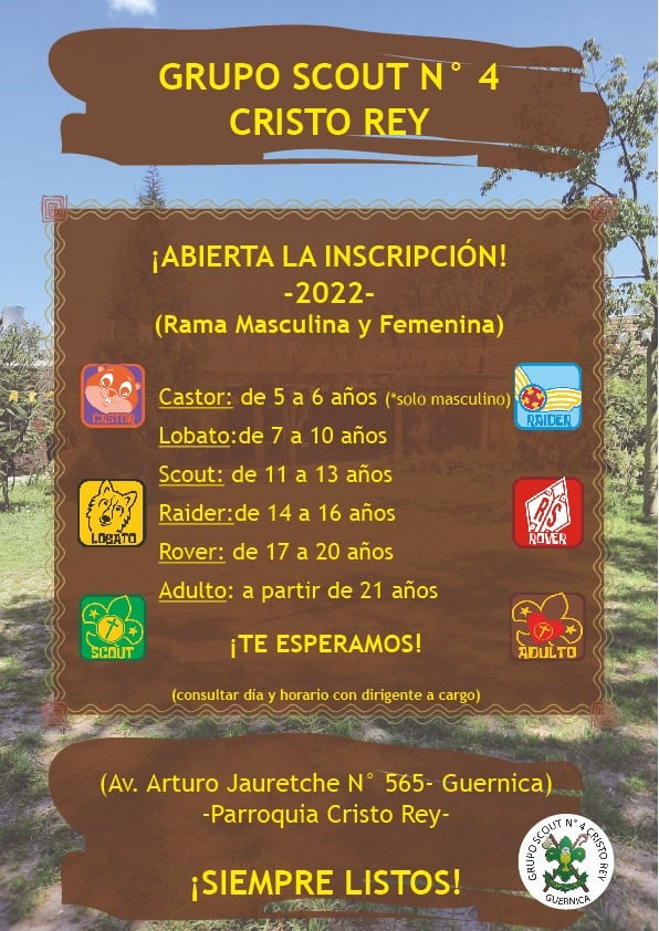 Grupo Scout Cristo Rey N 4 - invitamos a todos a la misa de apertura ...