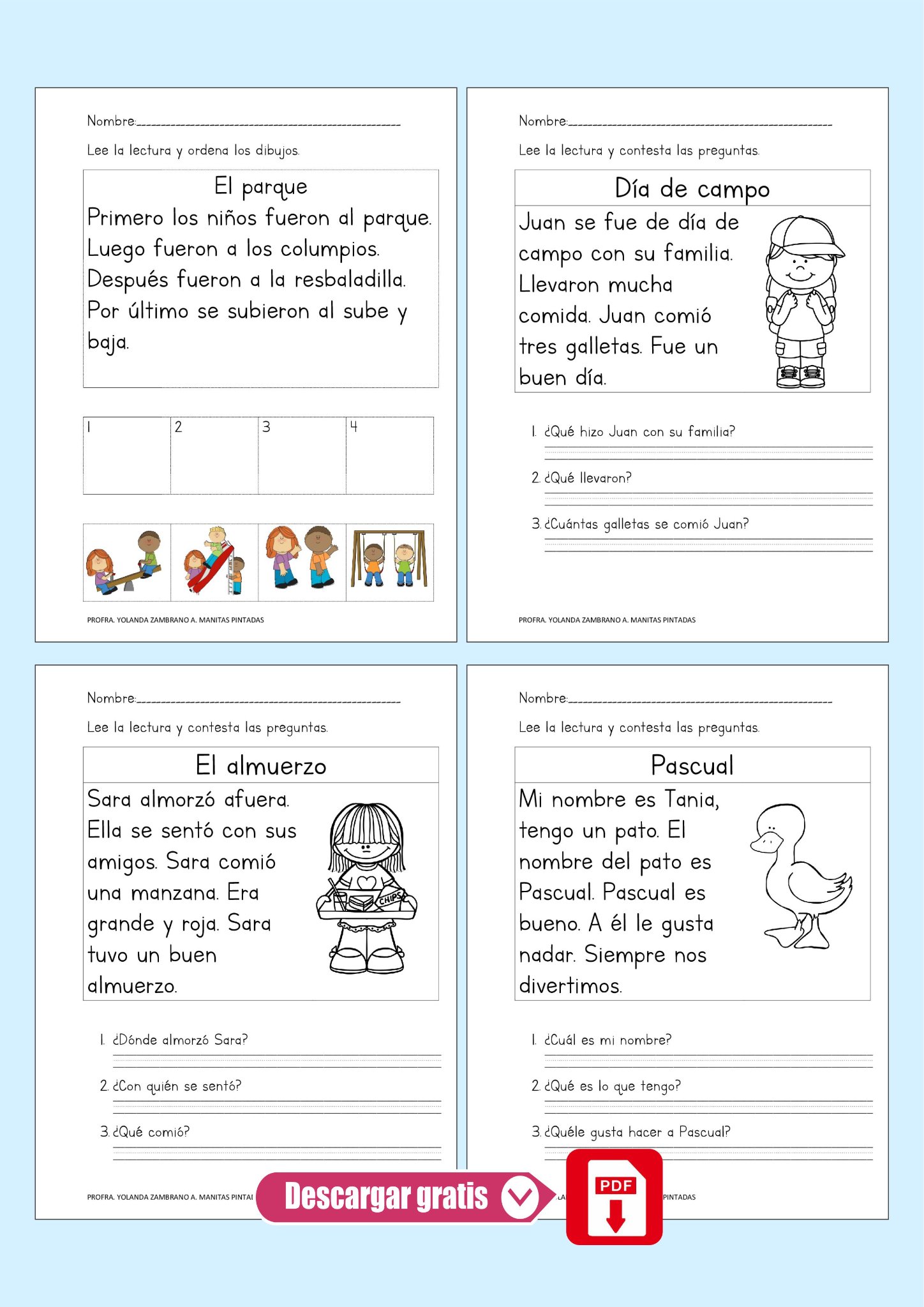 Materiales - 50 Actividades de Comprensión Lectora para niños. Archivo ...