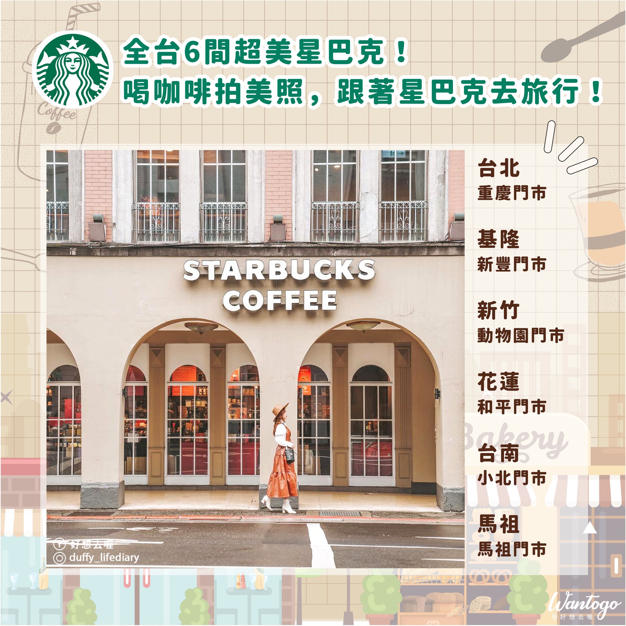 好想去喔 - 📍全台 6間絕美「星巴克門市」☕️你去過幾間呢？ 歐式教堂、可愛動物園一次蒐集～～～ 今年星巴克也推出...