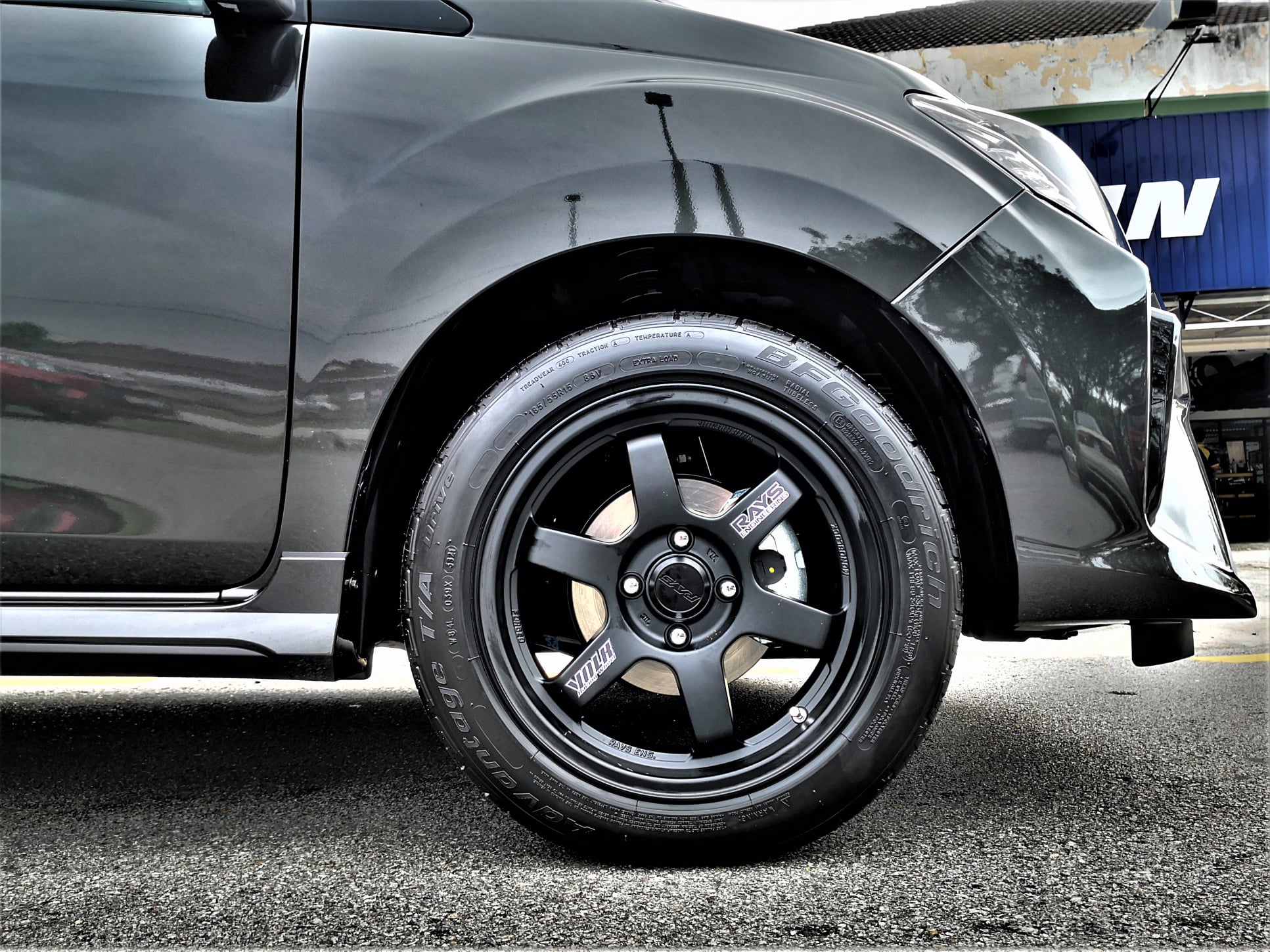Perodua Bezza with TE37 Sport... - STH AUTO SERVICES CENTRE