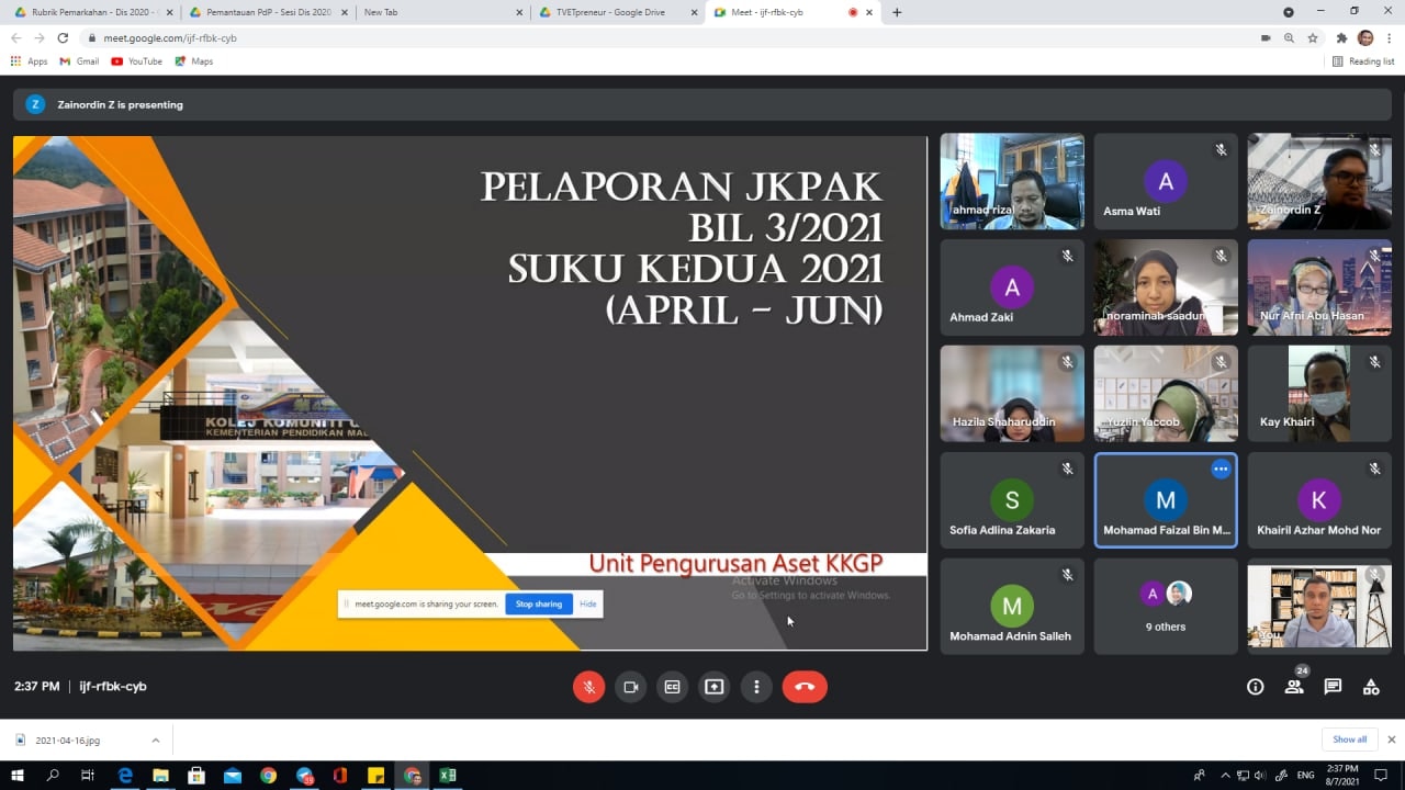 Mesyuarat JKPAK Dan JPKA Sukuan 2... - Kolej Komuniti Gerik