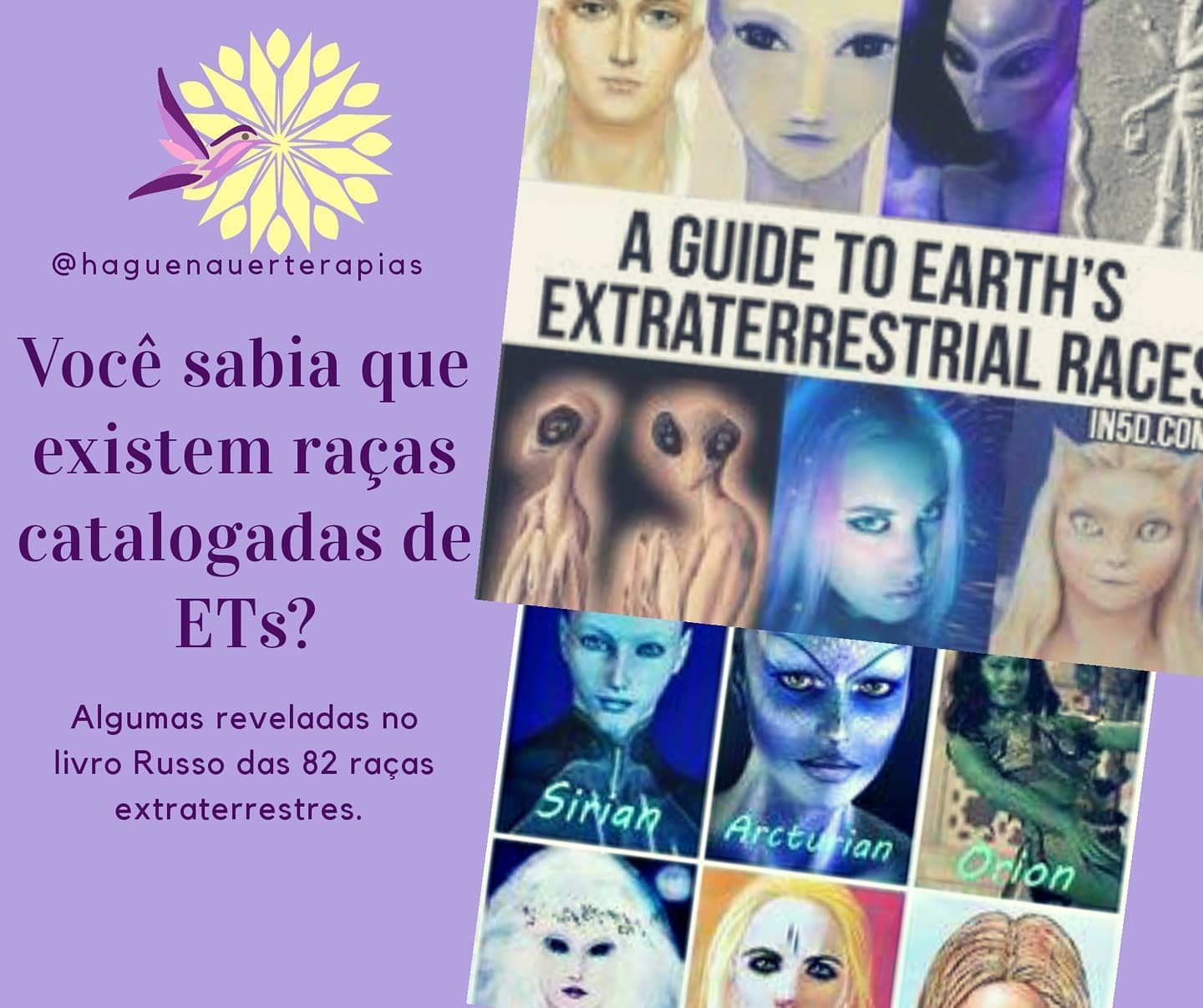 Aloha!🌻 📑50 RAÇAS EXTRATERRESTRES... - Haguenauer Terapias