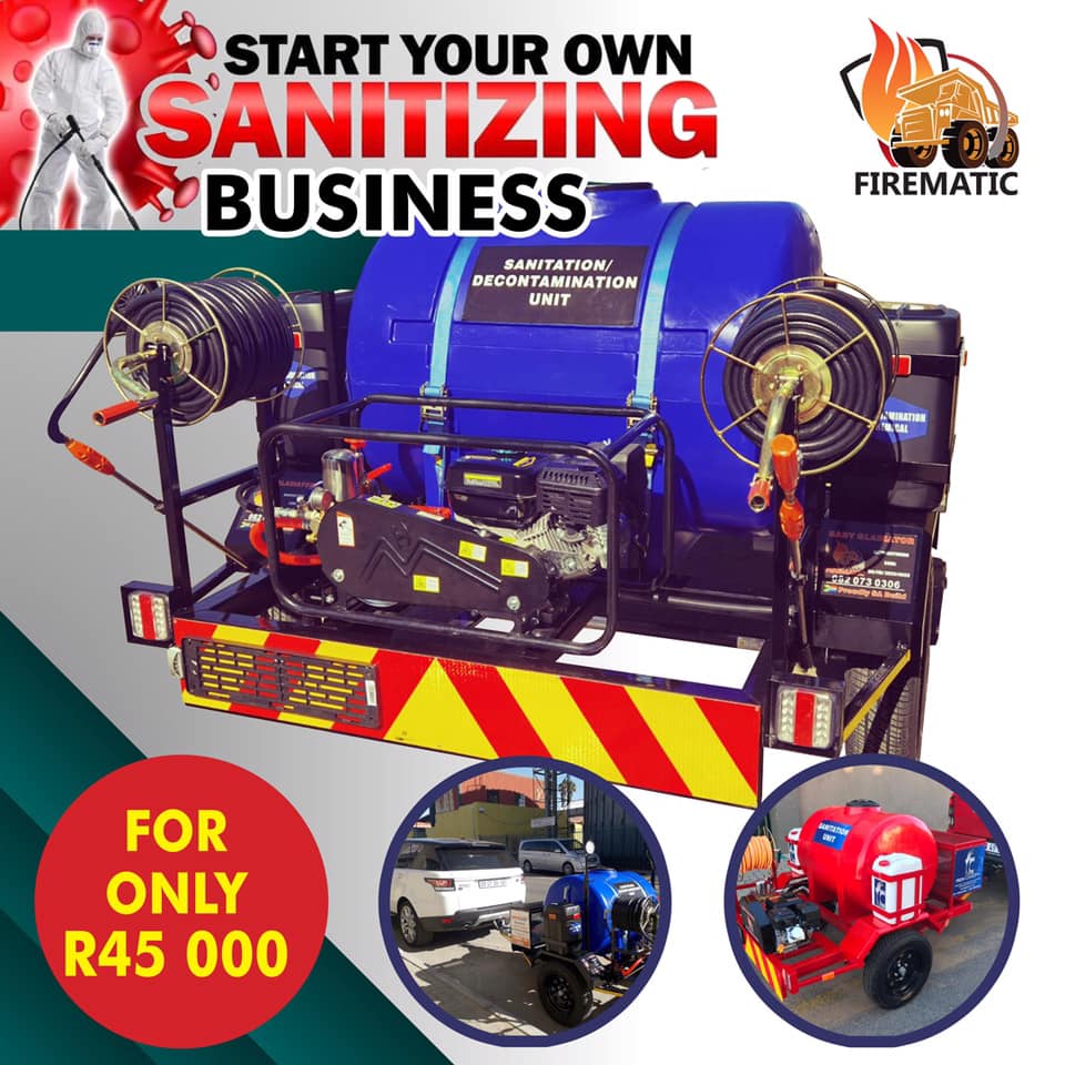 Firematic mobile comunity sanitize / decontamination units | Krugersdorp