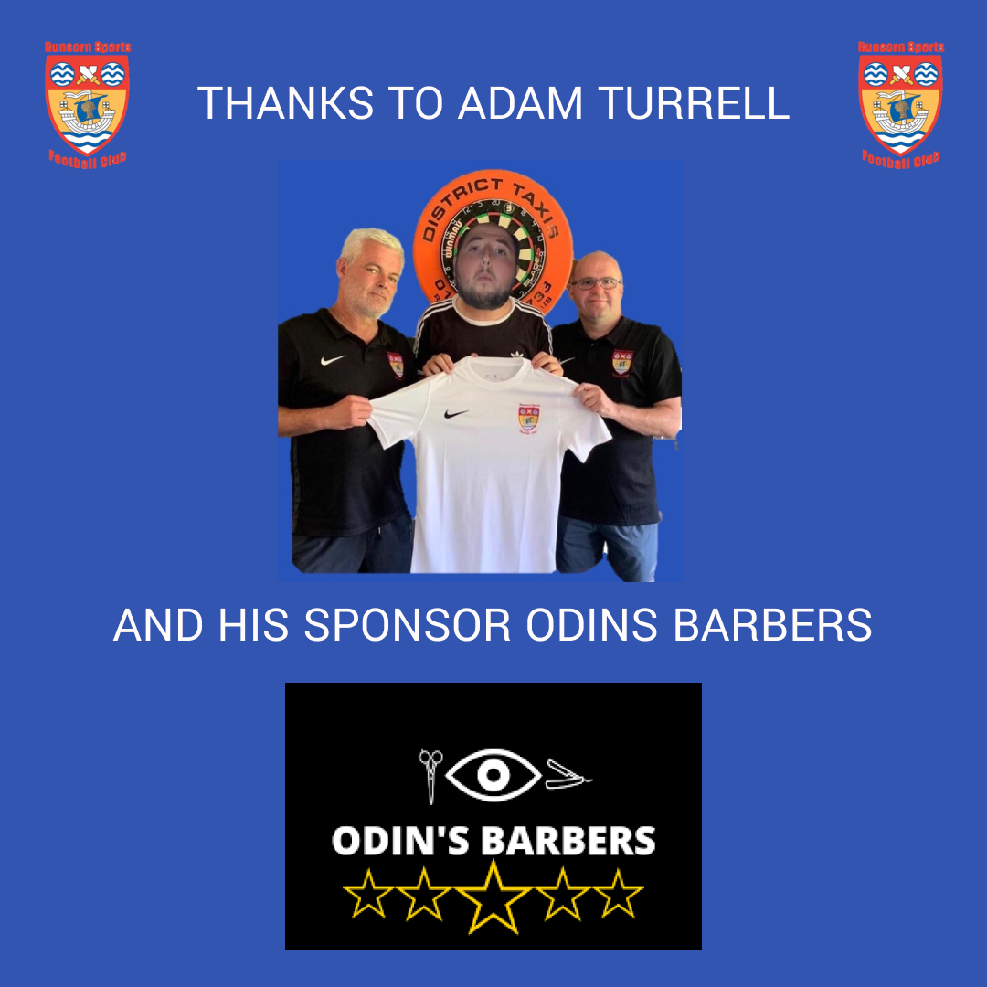 Thanks to Adam Turrell and his sponsor... - Runcorn Sports FC | Facebook