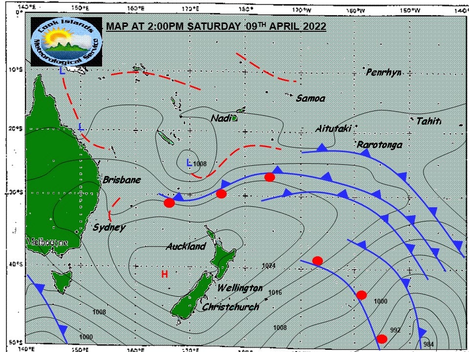 Cook Islands Meteorological Service - Northern and Southern Cooks ...