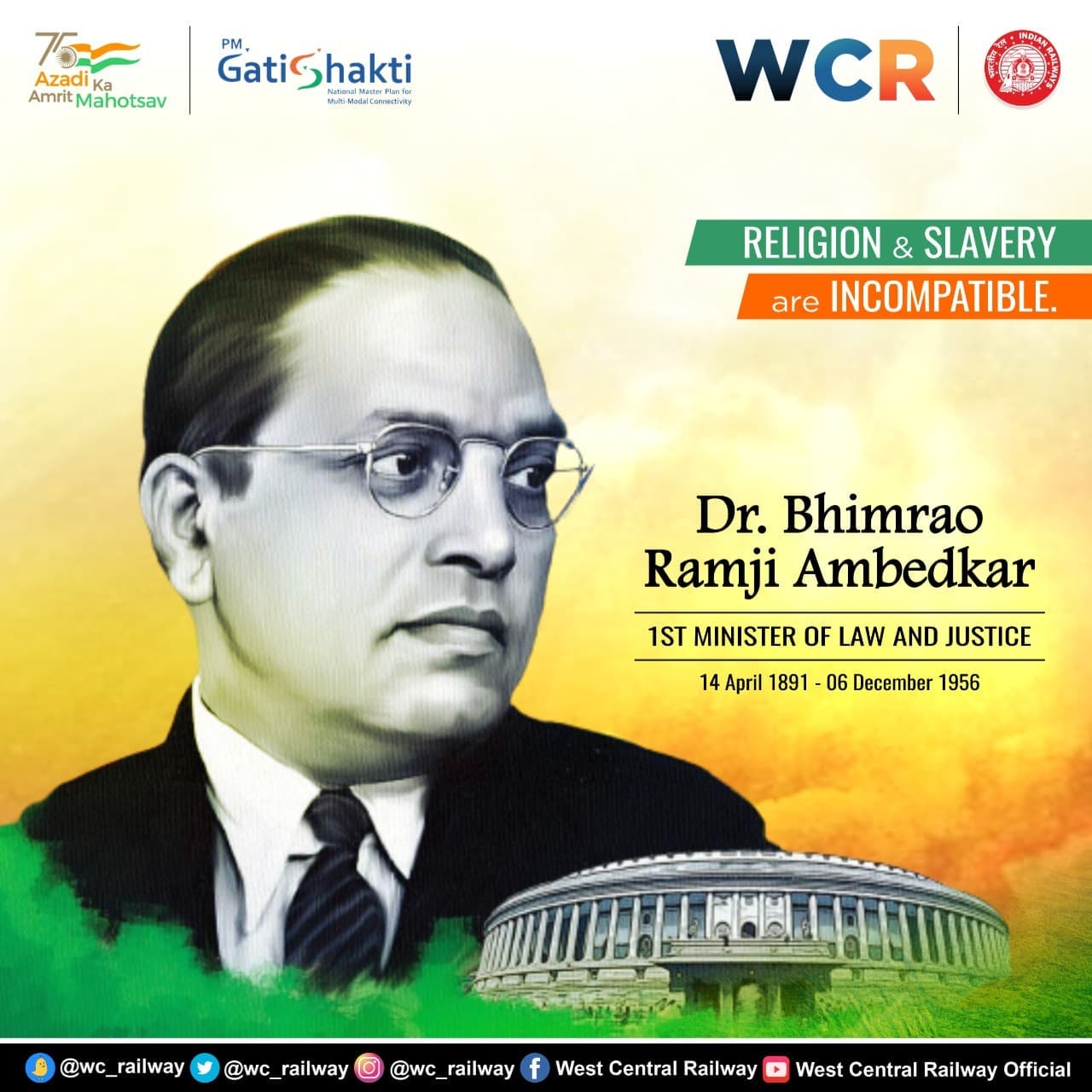West Central Railway - Remembering the Father of Indian Constitution ...