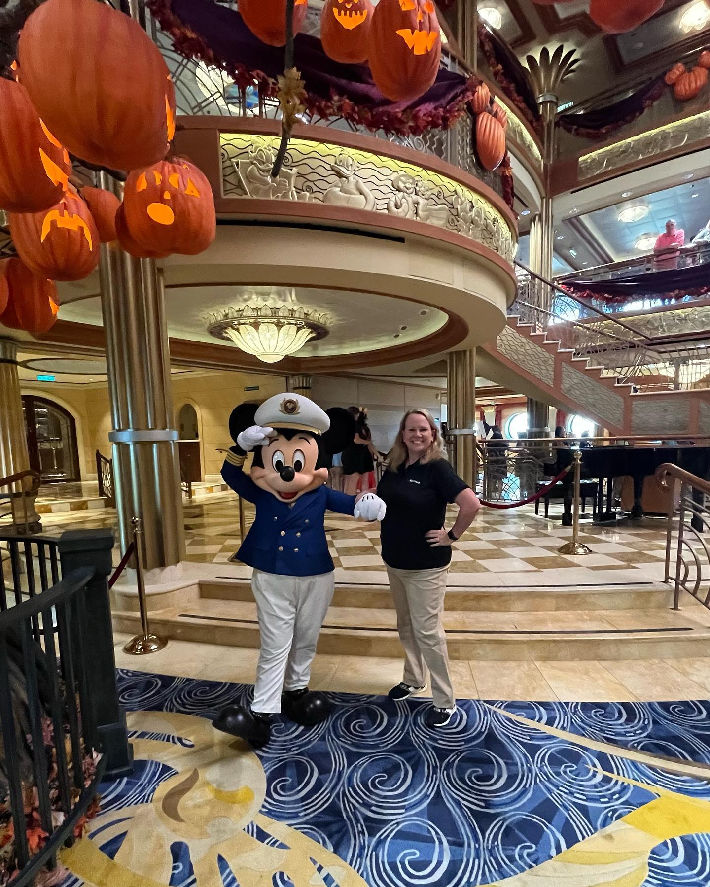 Captain Mickey arrives to his meet and greet at Disney Newport Bay