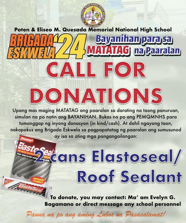 DepEd - 📣📣📣Brigada Eskwela 2024 CALL FOR DONATIONS‼️‼️ Upang mas maging ...