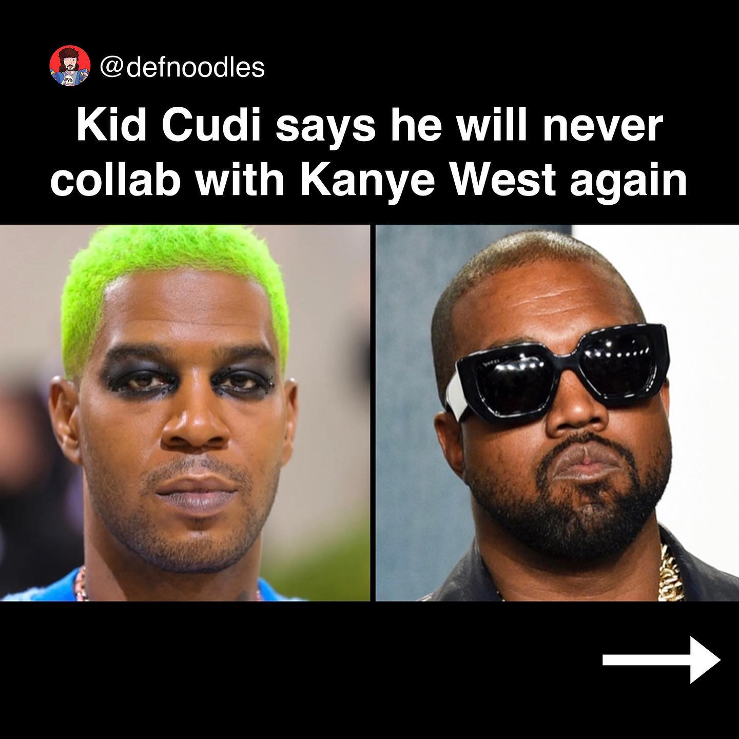 Def Noodles - Kanye West and Kid Cudi had a public falling...