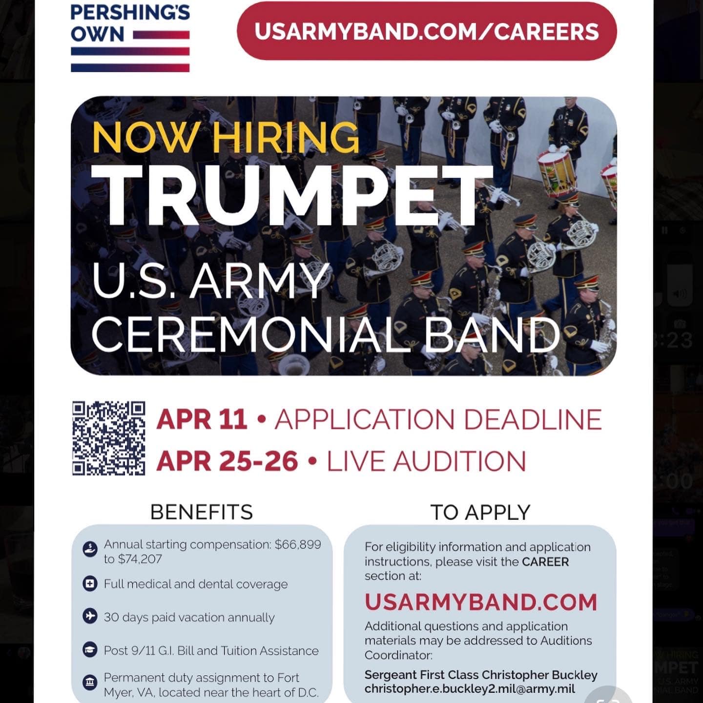 Military Trumpet Jobs | Washington D.C. DC