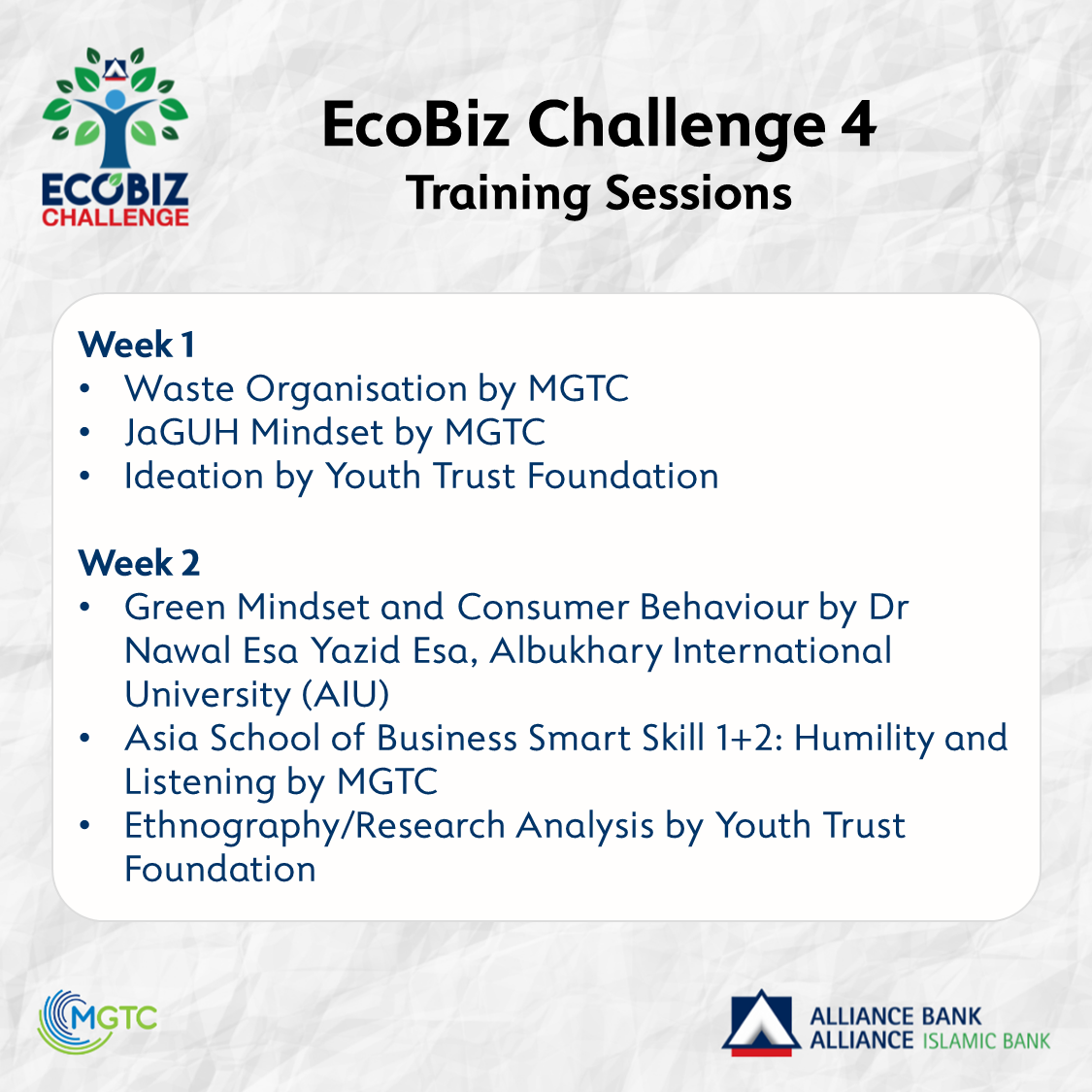 The EcoBiz Challenge Season 4 has... - Alliance Bank Malaysia
