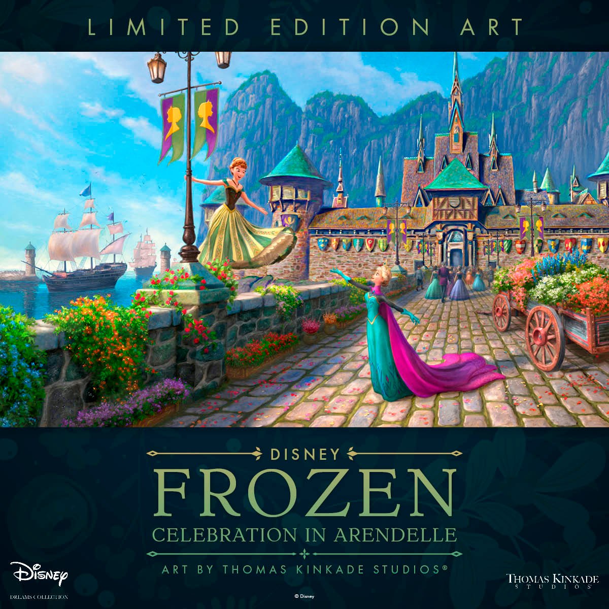 Thomas Kinkade Disney Dipinti Frozen Frozen LightHouse Galleries