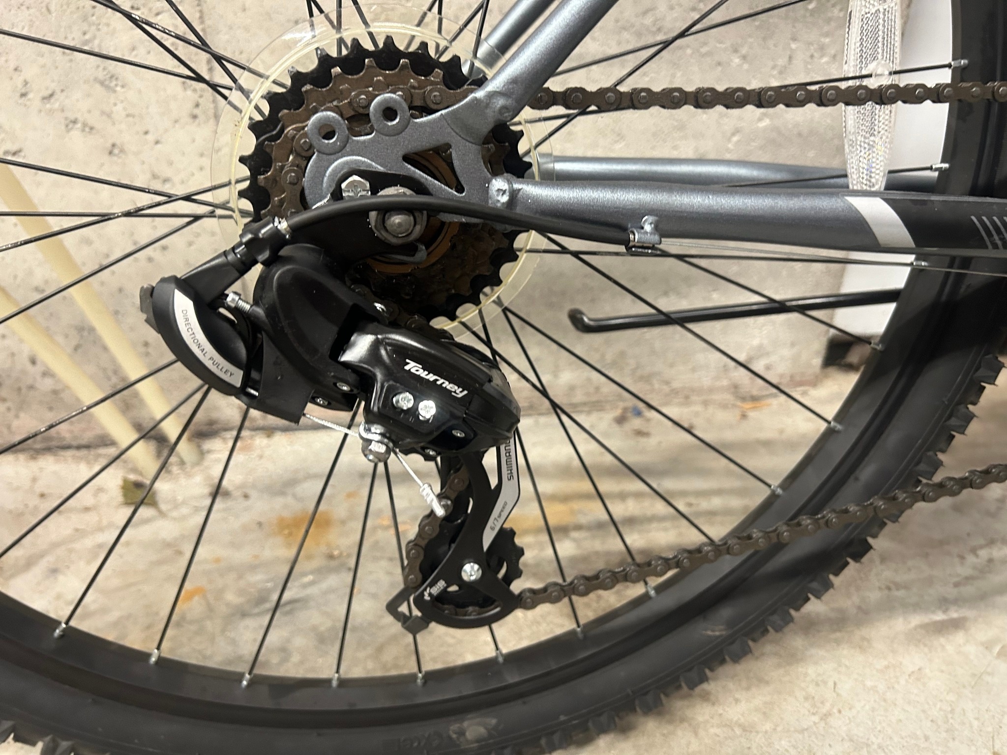 Movelo Algonquin 26" Men's Steel Mountain Bike Grey Black