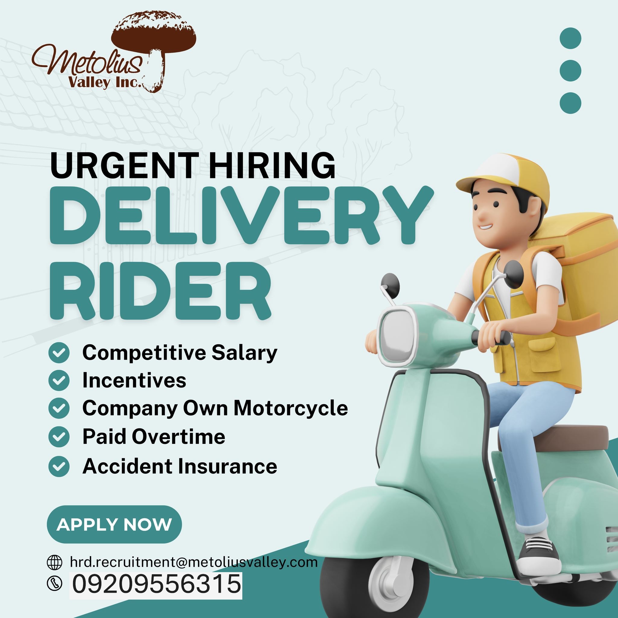 Delivery Riders Job Hiring | Metolius Valley Inc | Facebook