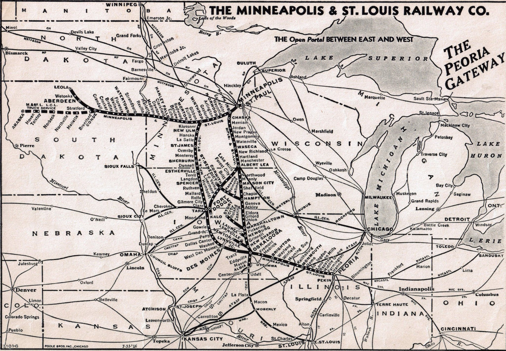 The M&StL route map... - New Richland Area Historical Society