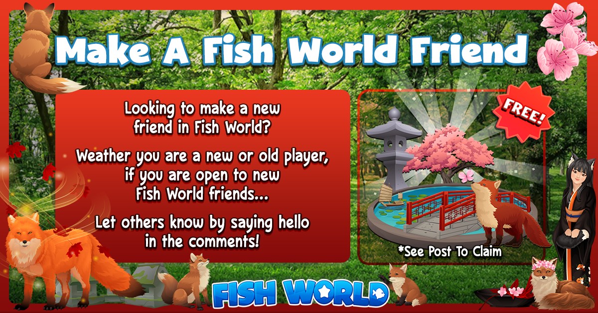 FishWorld - Hi Fish Worlders! A friendly and kind player here suggested ...