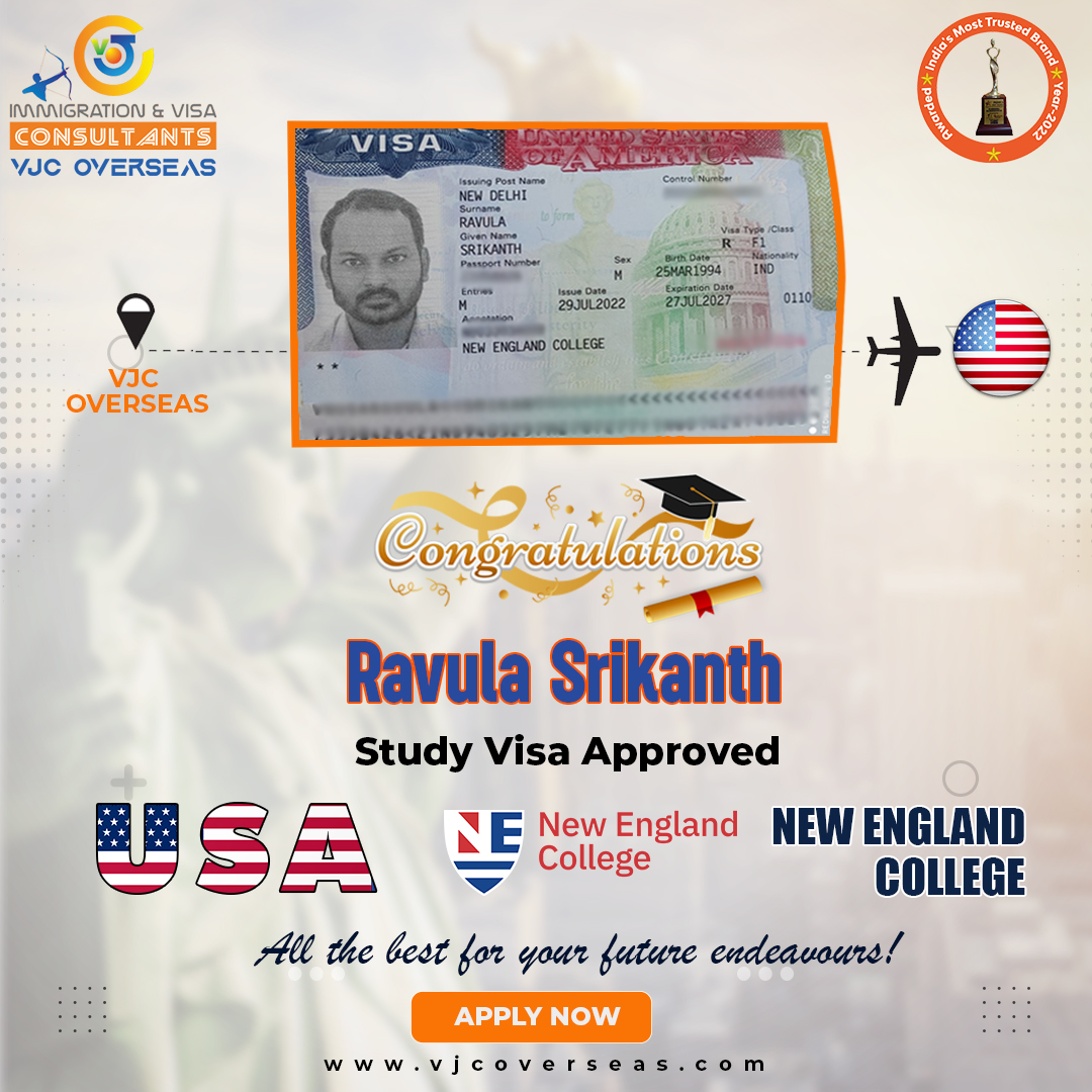 VJC OVERSEAS - Congratulations Ravula Srikanth for...