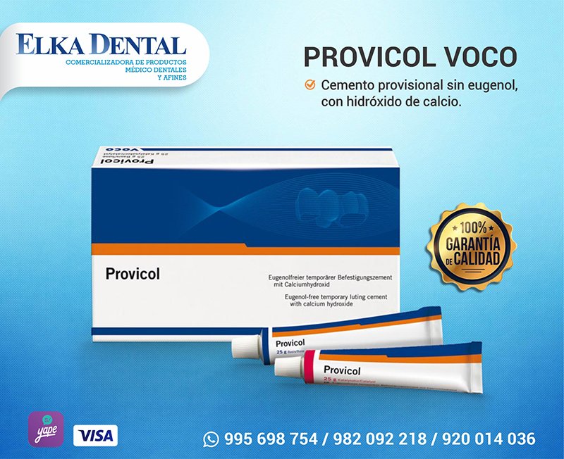 Elka Dental - 🤩 PROVICOL VOCO 💯 Cemento provisional sin... | Facebook