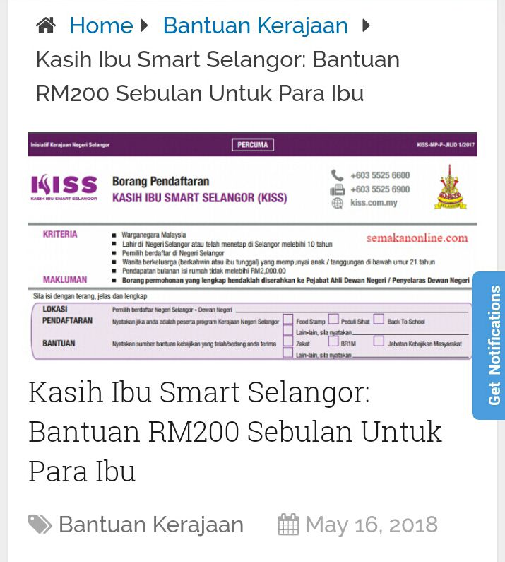 Pertubuhan Generasi Pemikir Teras Harapan Malaysia Bantuan Kerajaan Negeri Selangor Untuk Para Ibu Rm200 Sebulan Atau Rm2 400 Setahun Boleh Baca Syarat Syarat Kelayakan Jika Layak Boleh Terus Download Borang Permohonan Dan Mohon